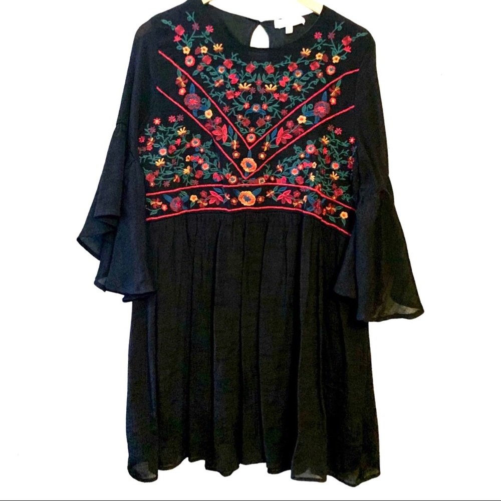 Umgee Embroidered Dress, Sz Xl